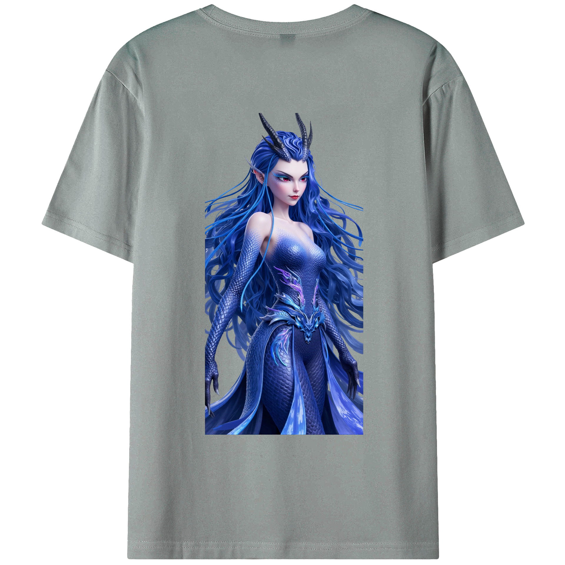 （画像用） Ne Zha 2 ナタ 魔童の大暴れ 綿100％ メンズ半袖Tシャツ（バックプリント） 通気性